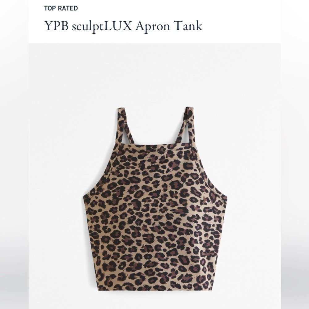 Abercrombie leopard workout crop